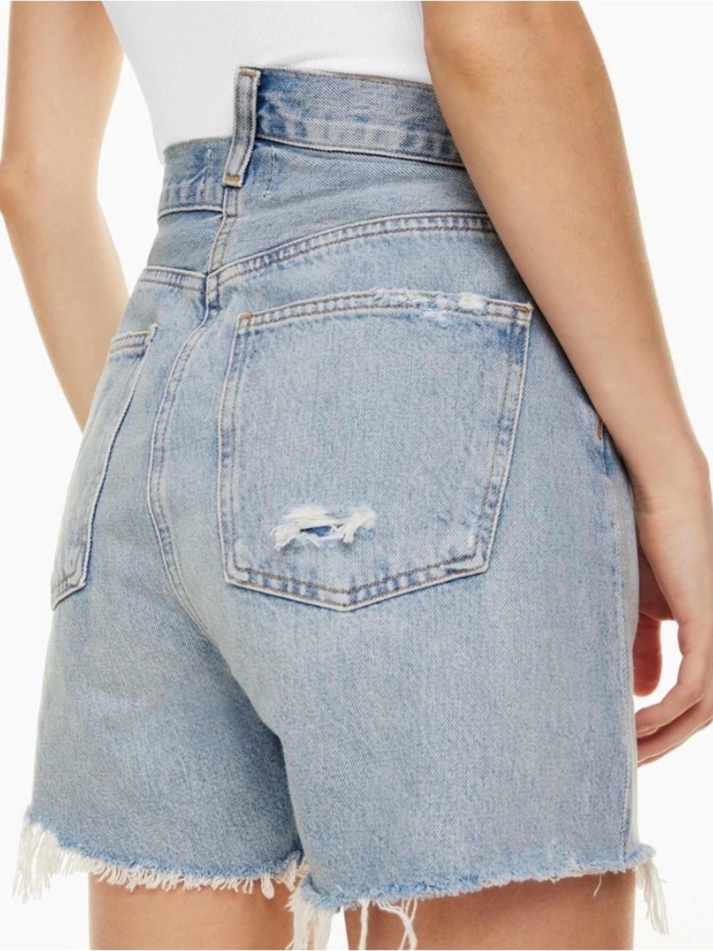 Agolde Criss Cross Jean Shorts in size 25 - Picture 2 of 11